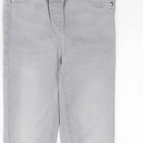 NEXT Girls Grey Cotton Jegging Jeans Size 9 Years L23 in Regular Pullover