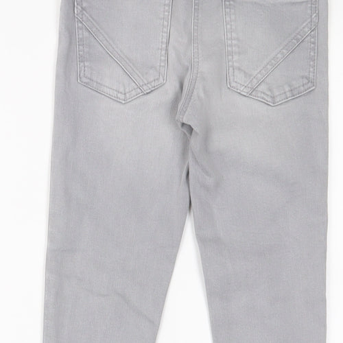NEXT Girls Grey Cotton Jegging Jeans Size 9 Years L23 in Regular Pullover