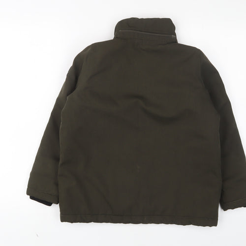 TOG24 Boys Green Basic Coat Coat Size 12 Years Zip - Pockets