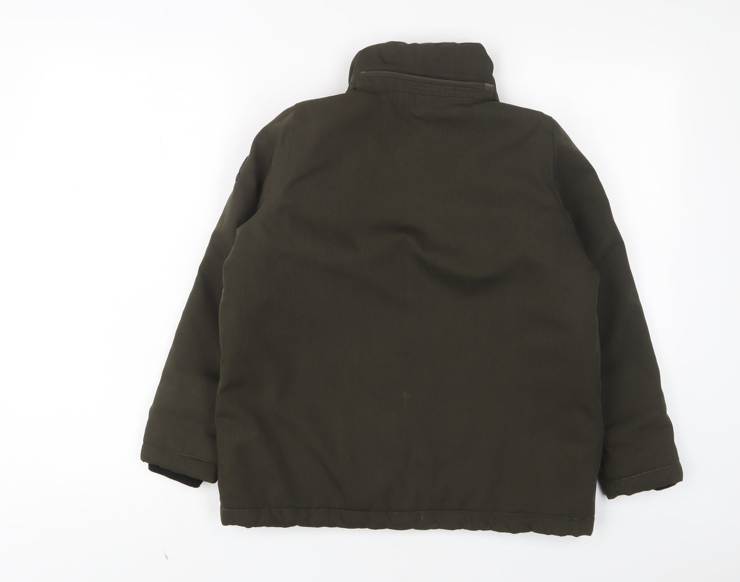 TOG24 Boys Green Basic Coat Coat Size 12 Years Zip - Pockets