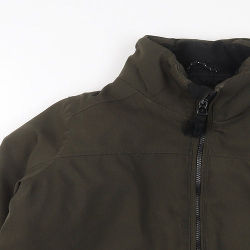 TOG24 Boys Green Basic Coat Coat Size 12 Years Zip - Pockets