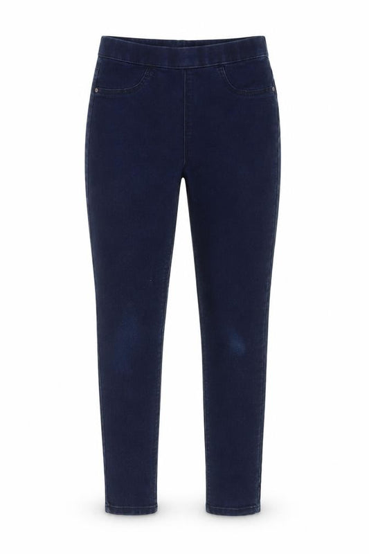 Matalan Girls Blue Cotton Jegging Jeans Size 9 Years L21.5 in Regular Pullover