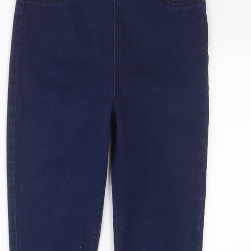 Matalan Girls Blue Cotton Jegging Jeans Size 9 Years L21.5 in Regular Pullover