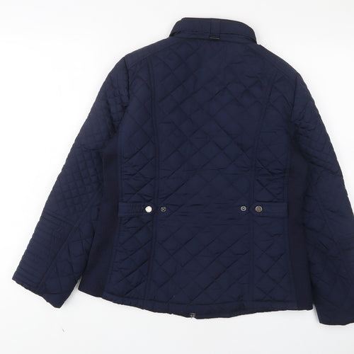 Weatherproof Womens Blue Quilted Jacket Size M Zip - Zip Pockets