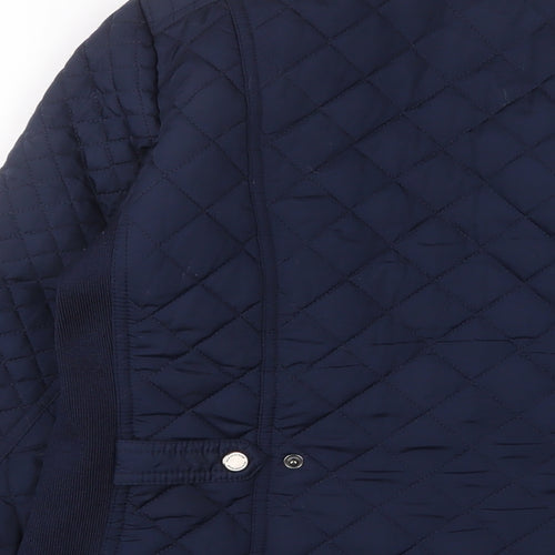 Weatherproof Womens Blue Quilted Jacket Size M Zip - Zip Pockets