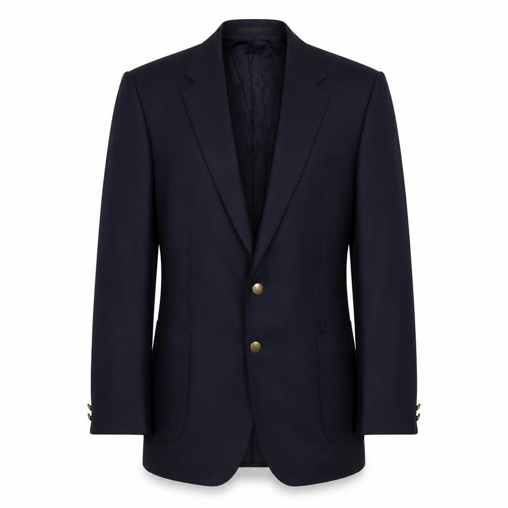 St Michael Mens Blue Wool Jacket Suit Jacket Size 44 Regular - Inside Pockets