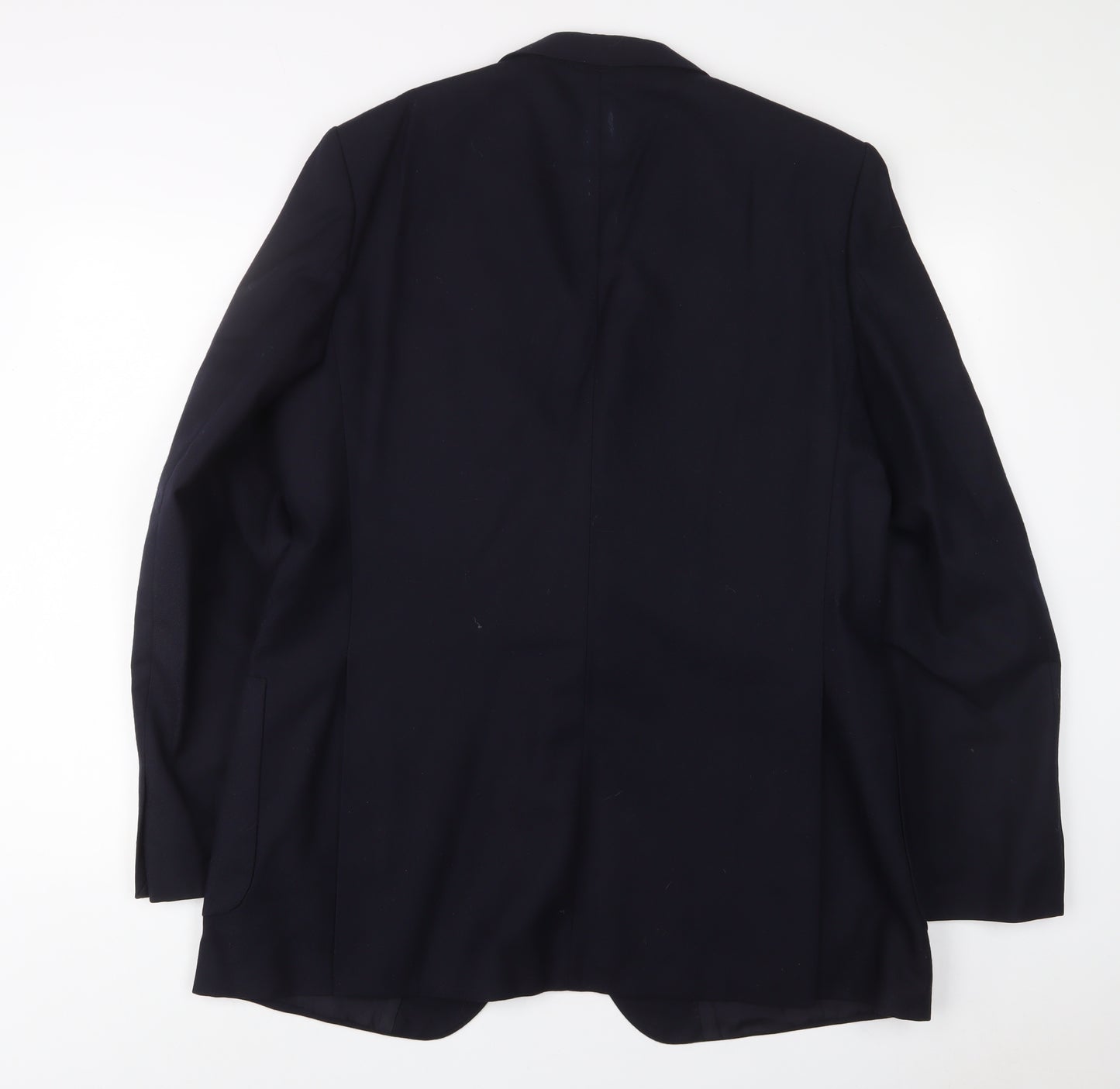 St Michael Mens Blue Wool Jacket Suit Jacket Size 44 Regular - Inside Pockets