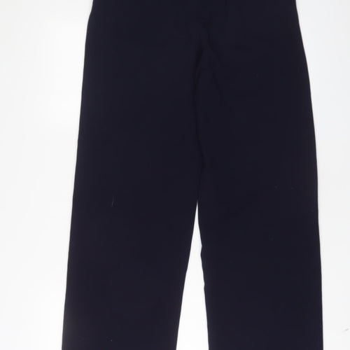 Boden Womens Blue Polyester Trousers Size 8 L32 in Regular Hook & Eye - Belted