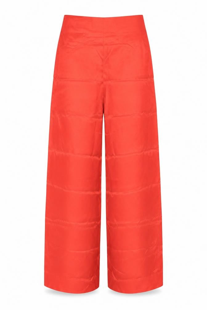Zara Womens Orange Viscose Trousers Size XS L32 in Regular Zip