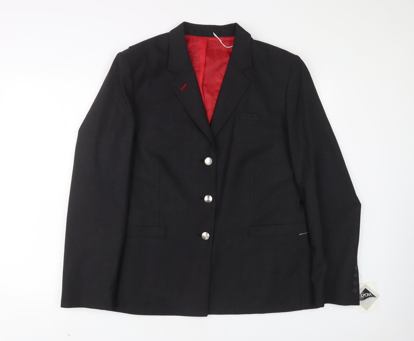 Dimensions Womens Grey Jacket Blazer Size 18 Button