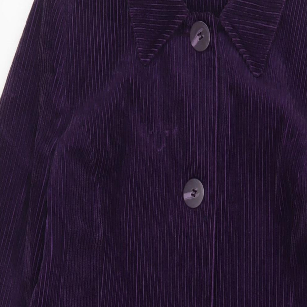 Marks and Spencer Womens Purple Jacket Size 14 Button