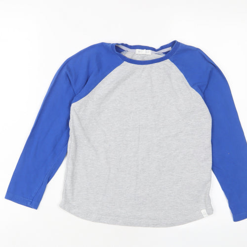 Pumpkin Patch Boys Grey Cotton Basic Casual Size 9 Years Crew Neck Pullover