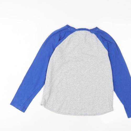 Pumpkin Patch Boys Grey Cotton Basic Casual Size 9 Years Crew Neck Pullover