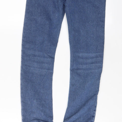TAPE A L'OEIL Boys Blue Cotton Tapered Jeans Size 9 Months L22 in Regular Drawstring