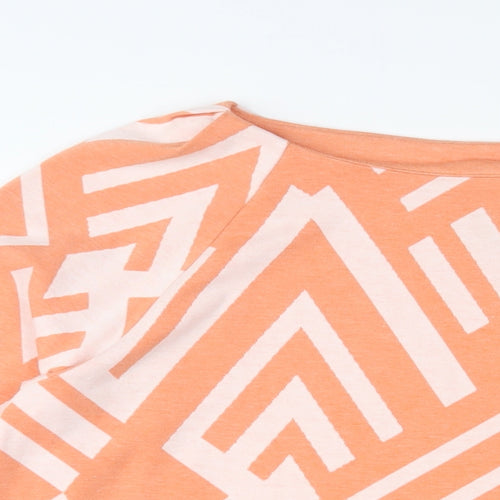 Street One Womens Orange Geometric Polyester Pullover Sweatshirt Size 16 Pullover