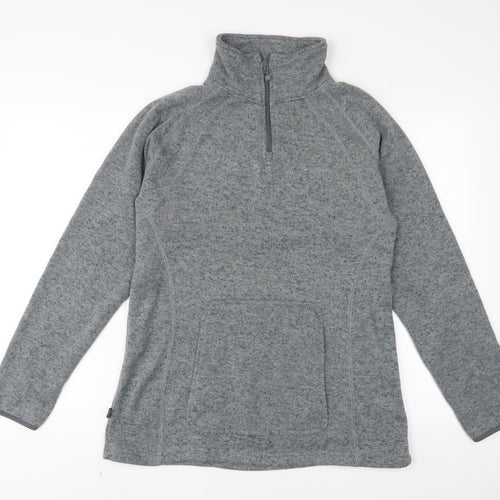 Mountain Life Womens Grey Polyester Pullover Sweatshirt Size 16 Zip