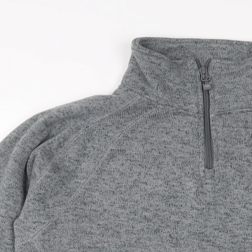 Mountain Life Womens Grey Polyester Pullover Sweatshirt Size 16 Zip
