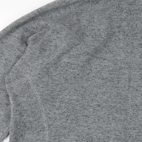 Mountain Life Womens Grey Polyester Pullover Sweatshirt Size 16 Zip