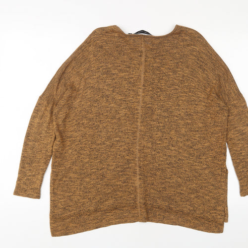 New Look Womens Brown Crew Neck Viscose Pullover Jumper Size 8
