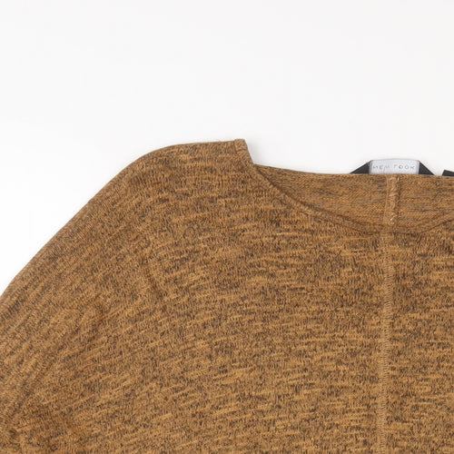 New Look Womens Brown Crew Neck Viscose Pullover Jumper Size 8