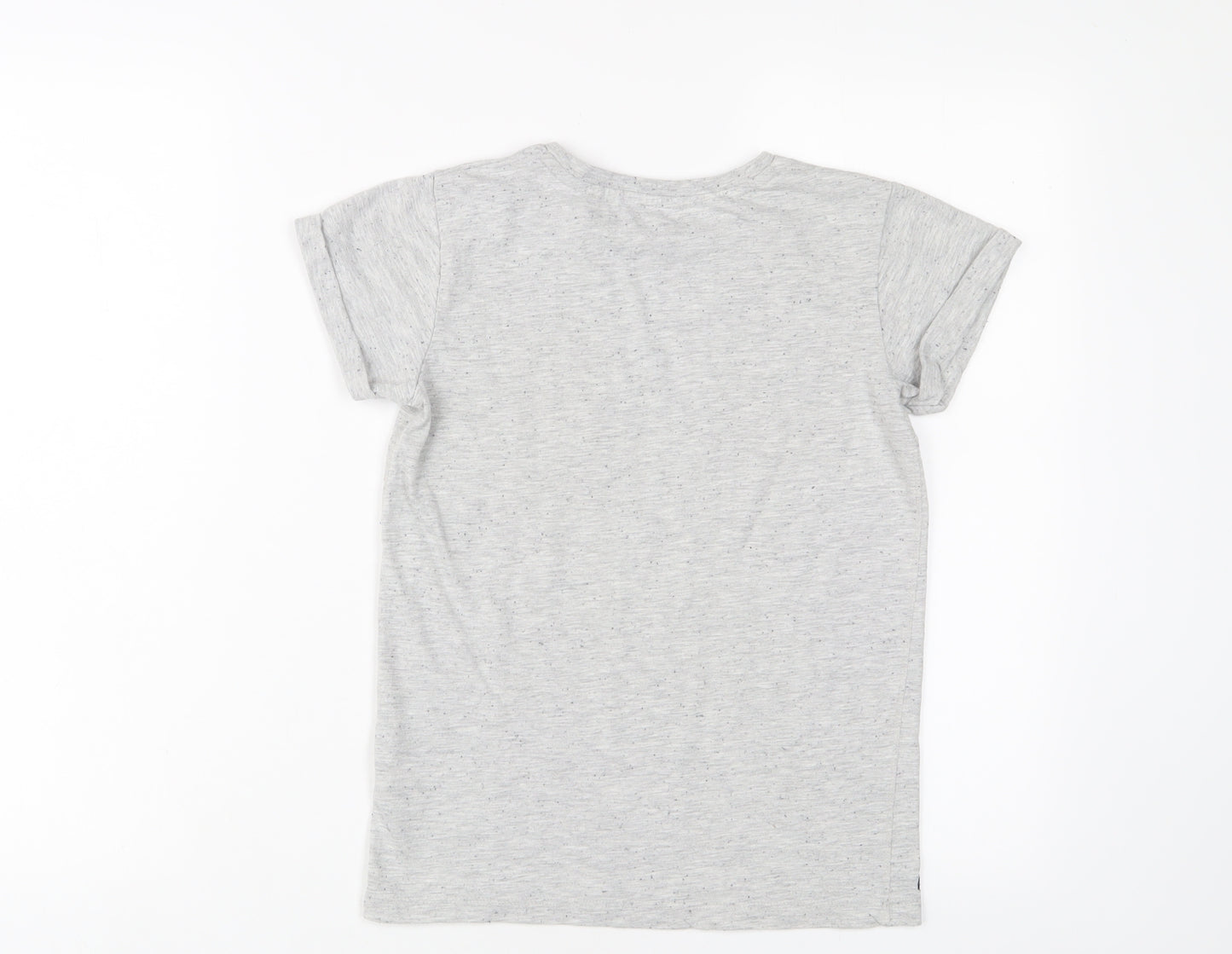 NEXT Boys Grey Cotton Basic T-Shirt Size 9 Years Crew Neck Pullover