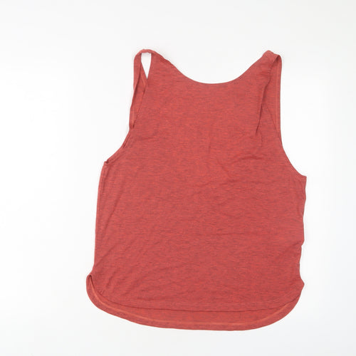 adidas Womens Red Polyester Basic Tank Size M Scoop Neck Pullover