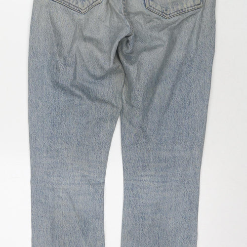 A Gold E Womens Blue Cotton Straight Jeans Size 6 L27 in Regular Zip