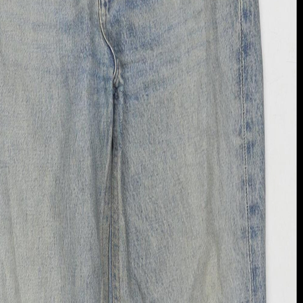 A Gold E Womens Blue Cotton Straight Jeans Size 6 L27 in Regular Zip