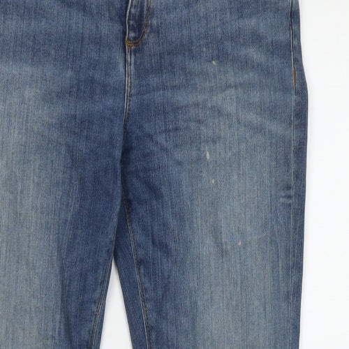 ASOS Womens Blue Cotton Straight Jeans Size 28 in L28 in Regular Zip