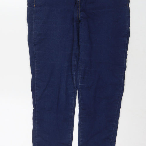 PARISIAN SIGNATURE Womens Blue Cotton Skinny Jeans Size 12 L28 in Regular Zip