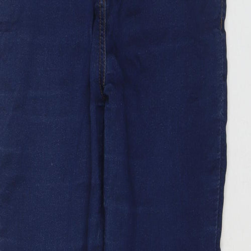 PARISIAN SIGNATURE Womens Blue Cotton Skinny Jeans Size 12 L28 in Regular Zip