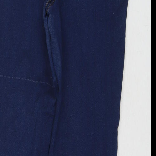 PARISIAN SIGNATURE Womens Blue Cotton Skinny Jeans Size 12 L28 in Regular Zip