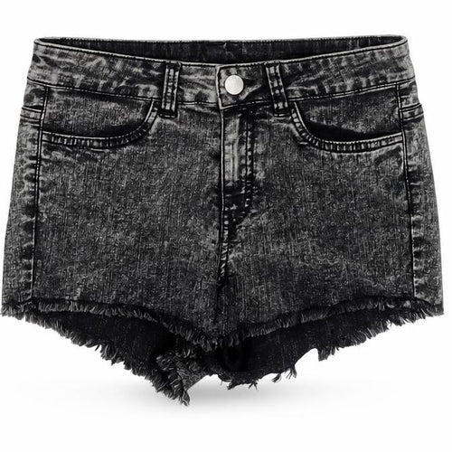 Divided by H&M Womens Grey Cotton Cut-Off Shorts Size 10 L3 in Regular Zip