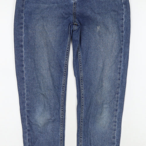 Oasis Womens Blue Cotton Skinny Jeans Size 10 L27 in Regular Zip