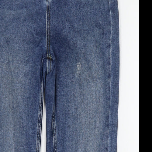 Oasis Womens Blue Cotton Skinny Jeans Size 10 L27 in Regular Zip