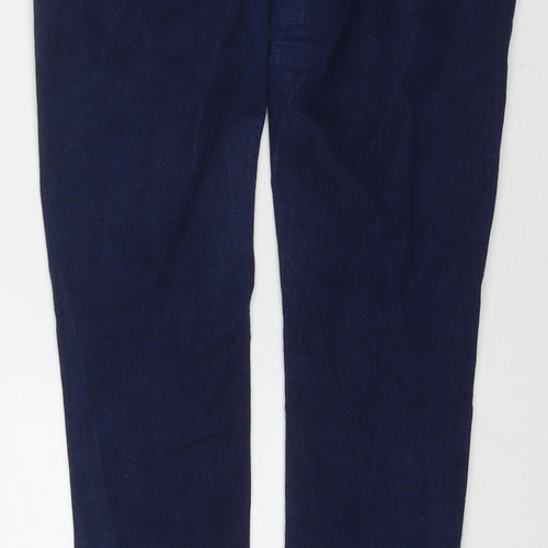 Oasis Womens Blue Cotton Skinny Jeans Size 12 L29 in Regular Zip