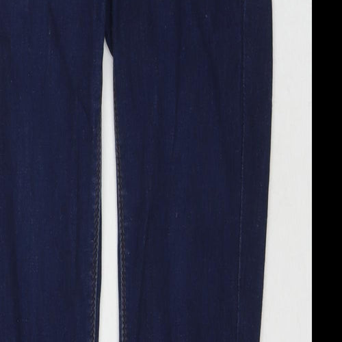 Oasis Womens Blue Cotton Skinny Jeans Size 12 L29 in Regular Zip