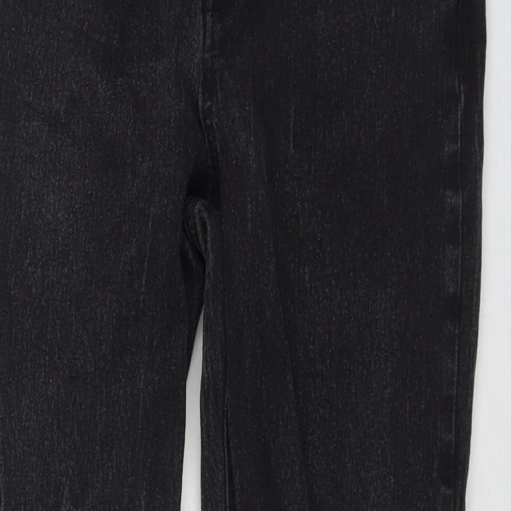 Matalan Mens Black Cotton Straight Jeans Size 34 in L26 in Regular Zip