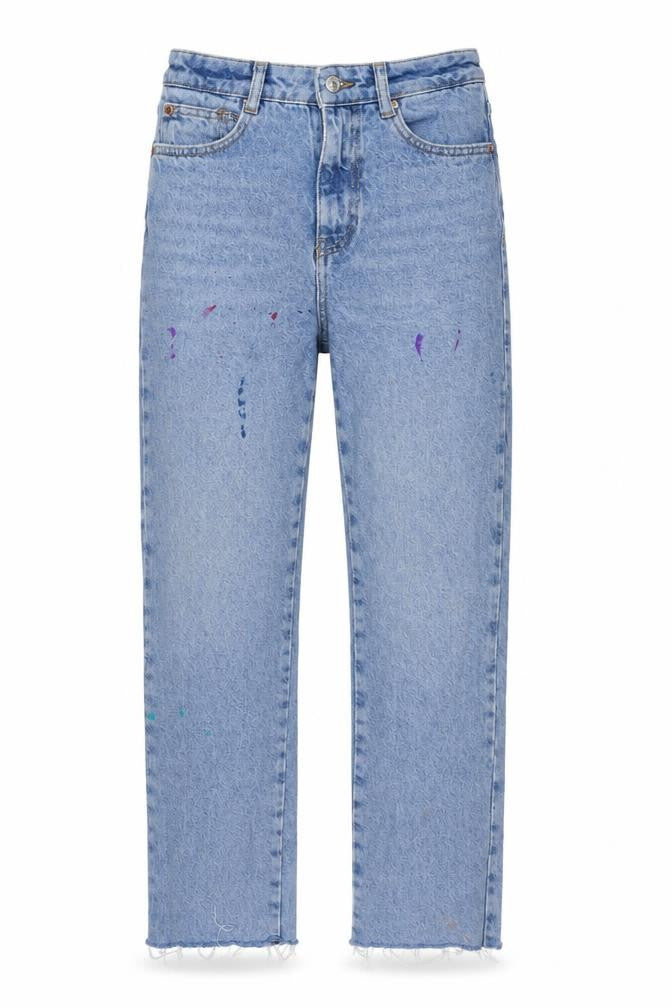 Zara Womens Blue Cotton Straight Jeans Size 6 L29 in Regular Zip