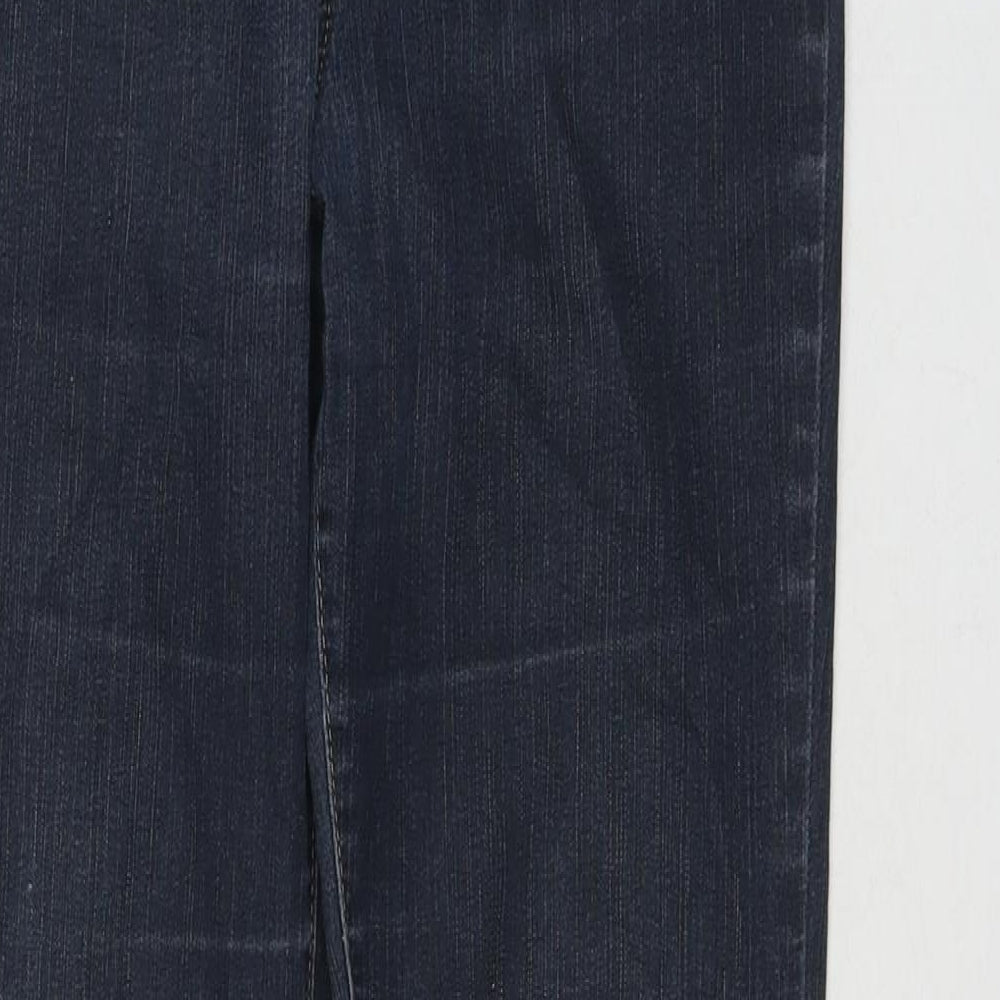 Per Una Womens Blue Cotton Straight Jeans Size 8 L30 in Regular Zip