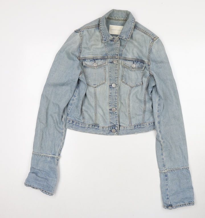 Nobody Womens Blue Jacket Size S Button