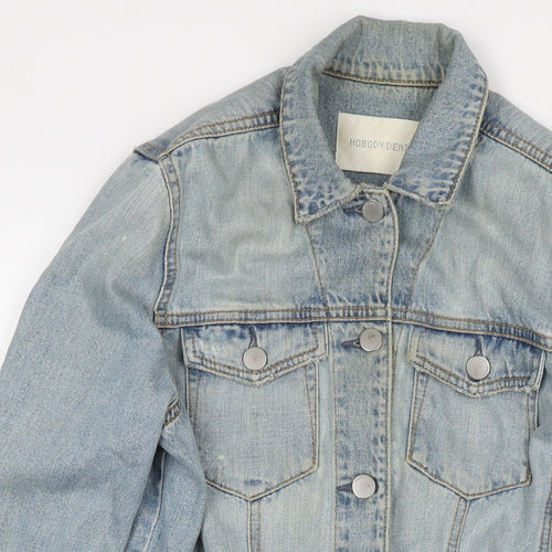 Nobody Womens Blue Jacket Size S Button