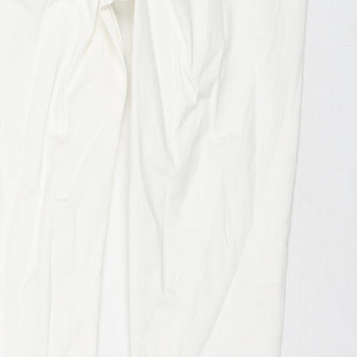 Phase Eight Womens White Cotton Skinny Jeans Size 12 L28 in Regular Zip