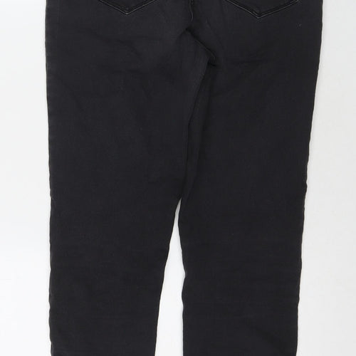 Papaya Womens Black Cotton Skinny Jeans Size 12 L27 in Regular Zip