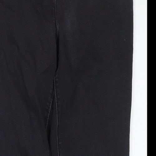 Papaya Womens Black Cotton Skinny Jeans Size 12 L27 in Regular Zip