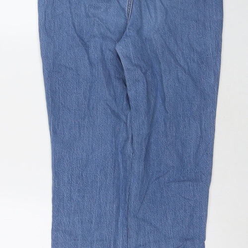 TU Womens Blue Cotton Straight Jeans Size 8 L27 in Regular Zip