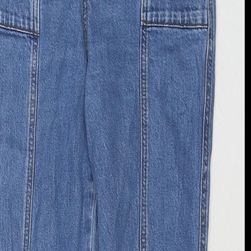 TU Womens Blue Cotton Straight Jeans Size 8 L27 in Regular Zip