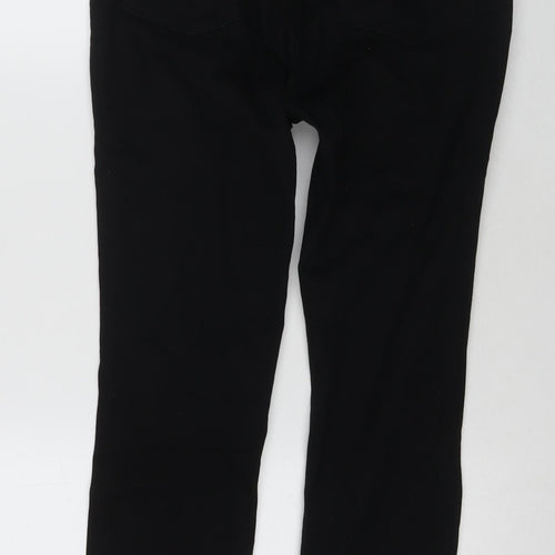 H&M Womens Black Cotton Skinny Jeans Size 14 L28 in Regular Zip