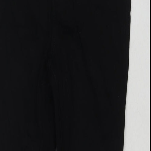 H&M Womens Black Cotton Skinny Jeans Size 14 L28 in Regular Zip