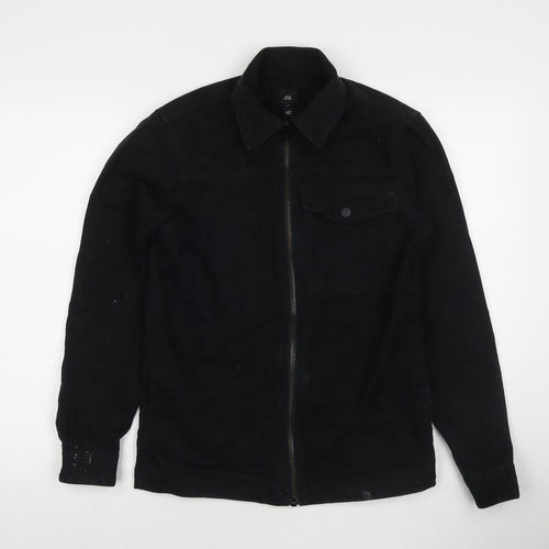 River Island Mens Black Jacket Size XS Zip